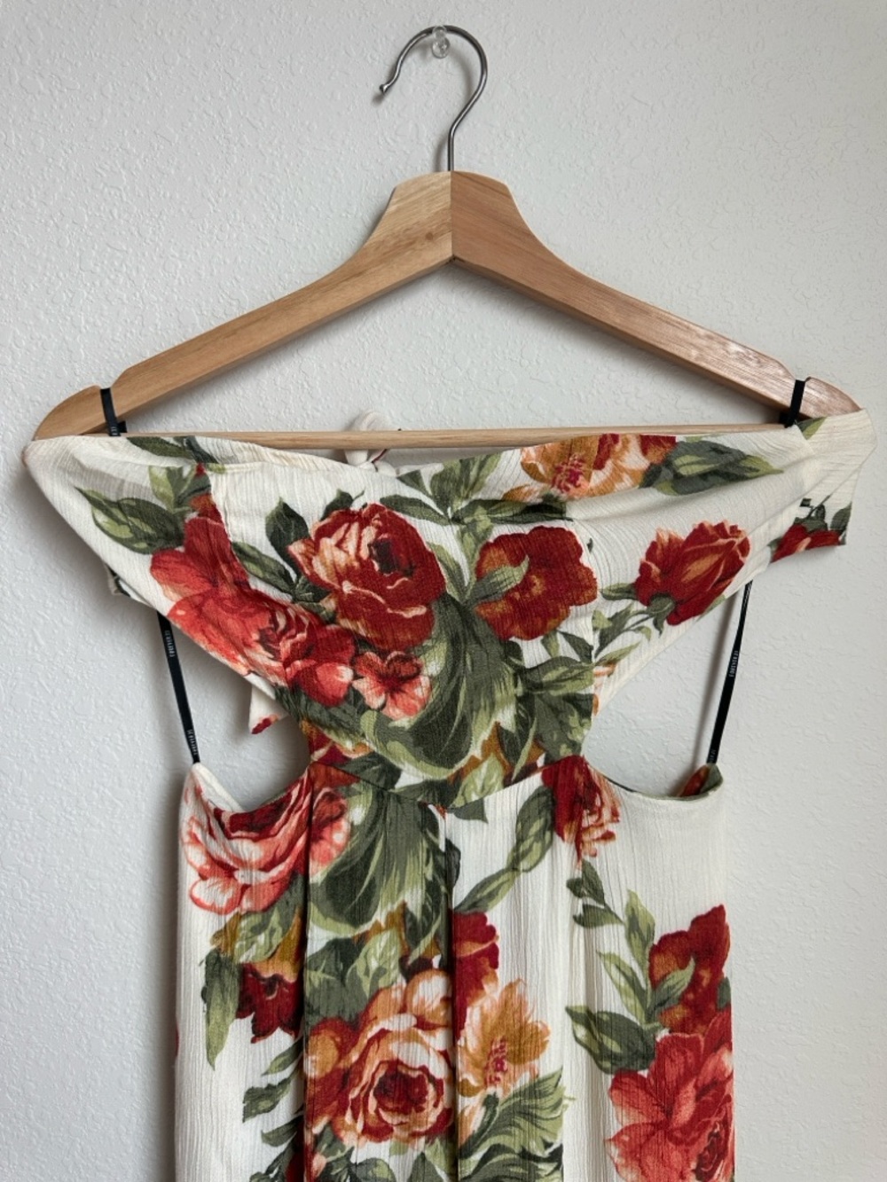 Forever 21 White Floral Strapless Jumpsuit